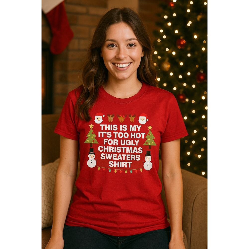 NWOT Gildan Softstyle Christmas Graphic T-Shirt Size Small
